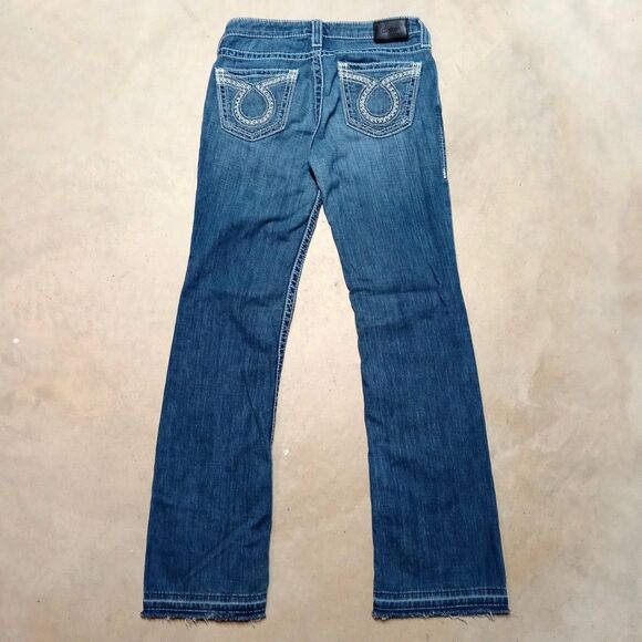BIG STAR Remy Boot Jeans Size 30 L Womens Embroidered Stretch Low Rise - Picture 1 of 11